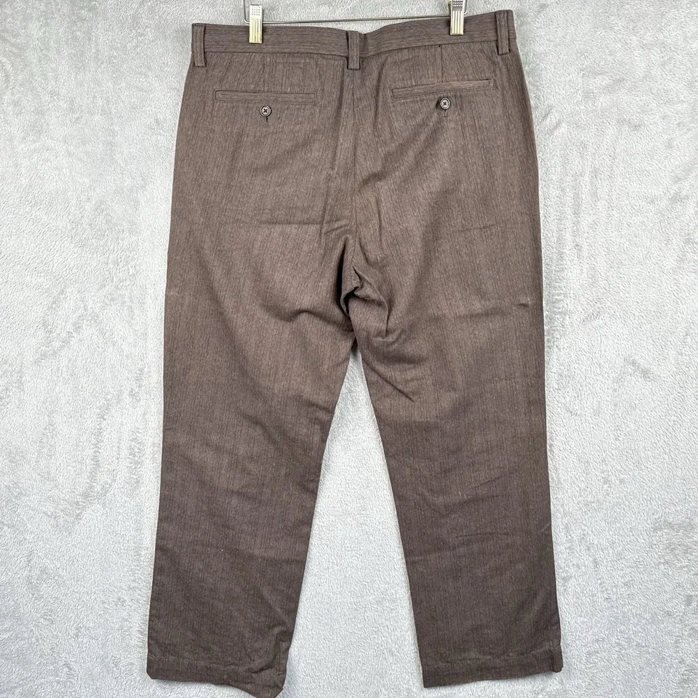 Banana Republic Dawson Pants Mens 34x30 Brown Houndstooth Cotton Office